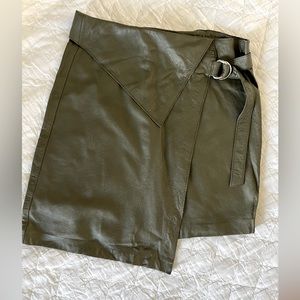 SIR the label leather wrap skirt